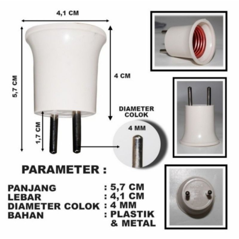 Fiting Lampu Colok E27 Murah Berkualitas