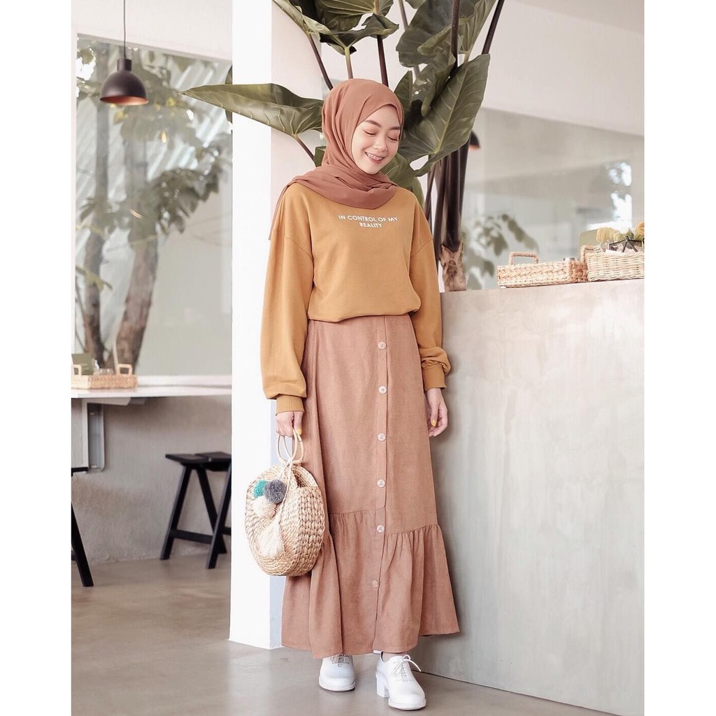 Alny Hijab - Rok Ruffle Skirt Wolfis