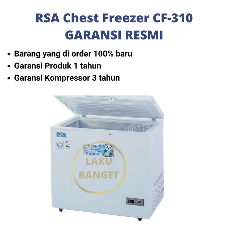 RSA Chest Freezer CF-310Q / Freezer Box RSA CF310Q