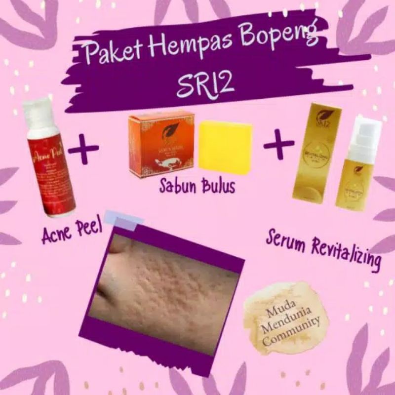PAKET BOPENG SR12 / ACNE SCAR BEKAS JERAWAT