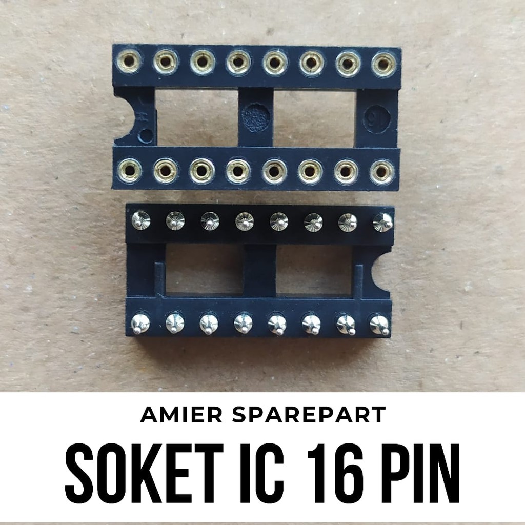 Soket IC 16 Pin Soket IC 16 Kaki
