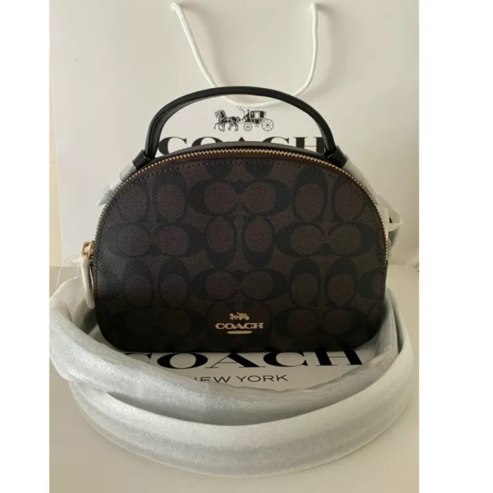 Coach SIGNATURE SERENA SATCHEL SIGNATURE BROWN