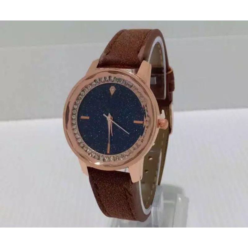 Jam Tangan Wanita Analog  Detik Aktif Diyoor Kulit Mata Satu Full Diamond