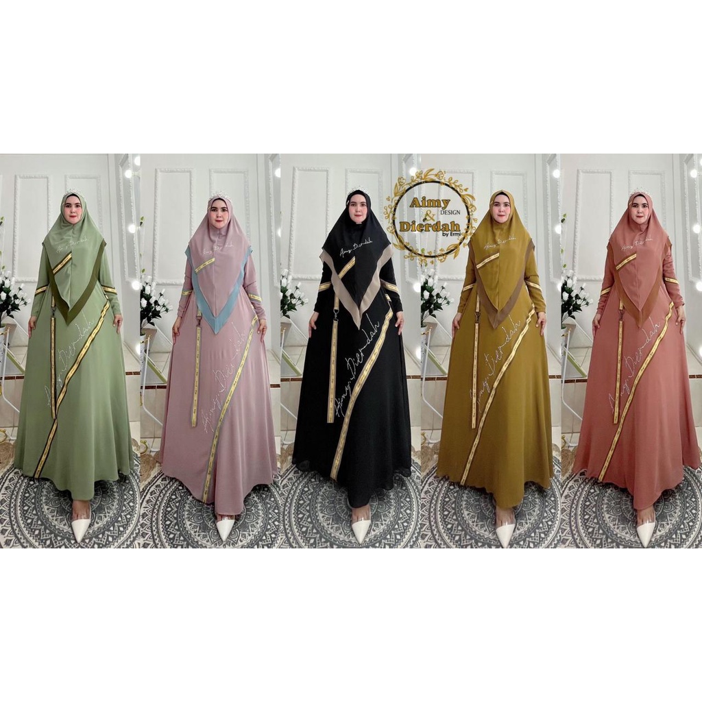 Jihan syari By Aimy Dierdah ORI Hijab Gamis Syari Kekinian BestSeller Terlaris Termurah Original Sya