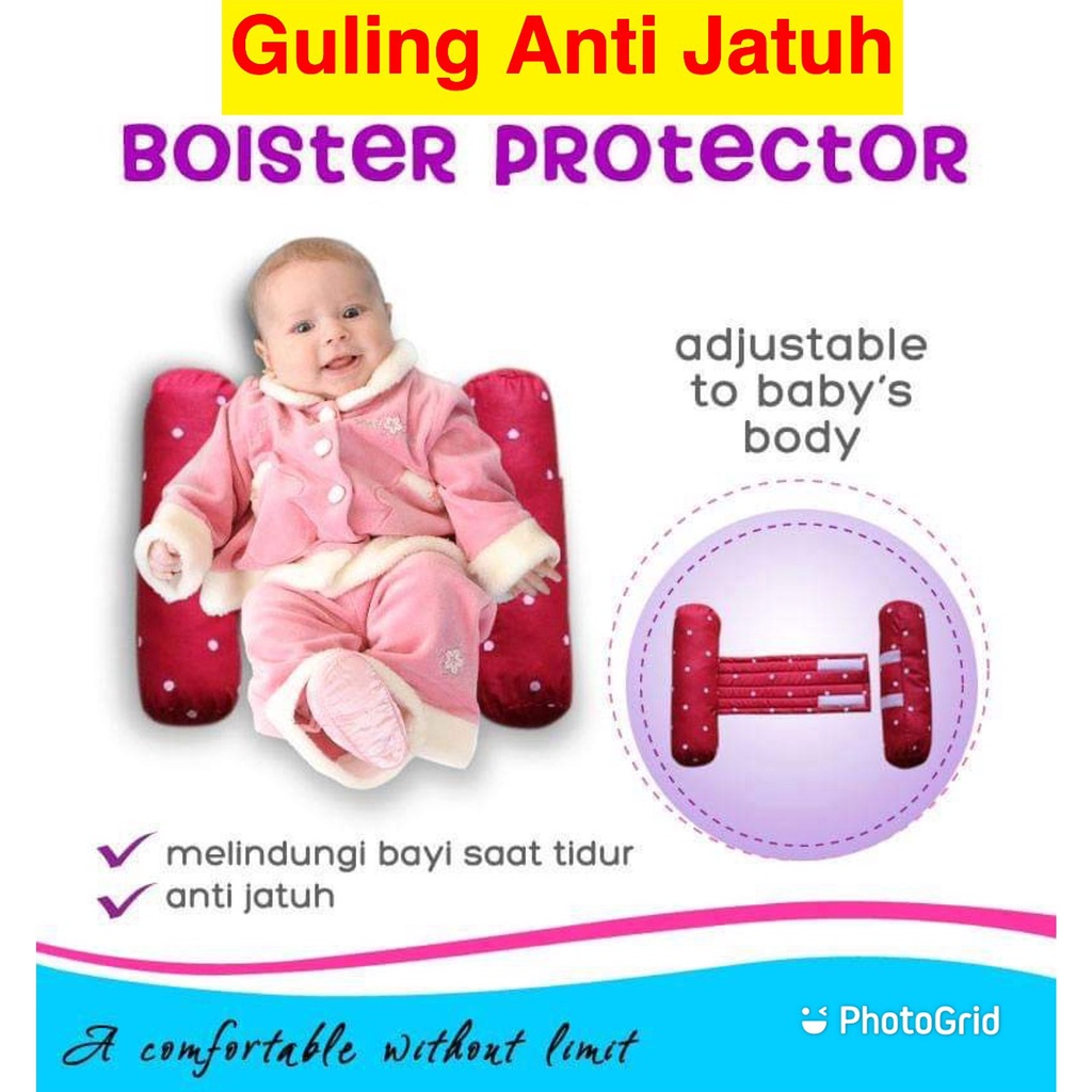 Bolster Protector adalah Guling pelindung yang dirancang untuk melindungi bayi saat tidur. Guling anti jatuh bayi perlengkapan bayi