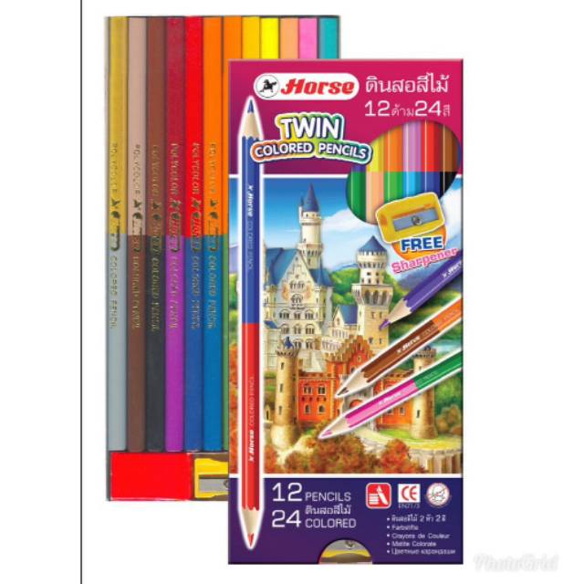 

Twin pencil warna 12 pencil 24 colors
