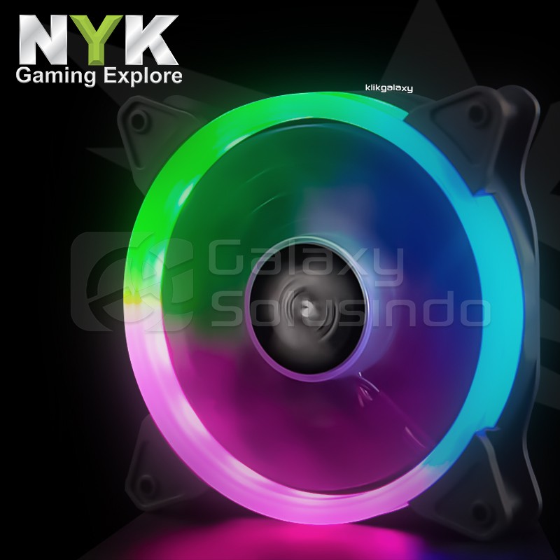 NYK Nemesis Aura RGB - 12cm RGB LED Ring Fan - Cooler Fan