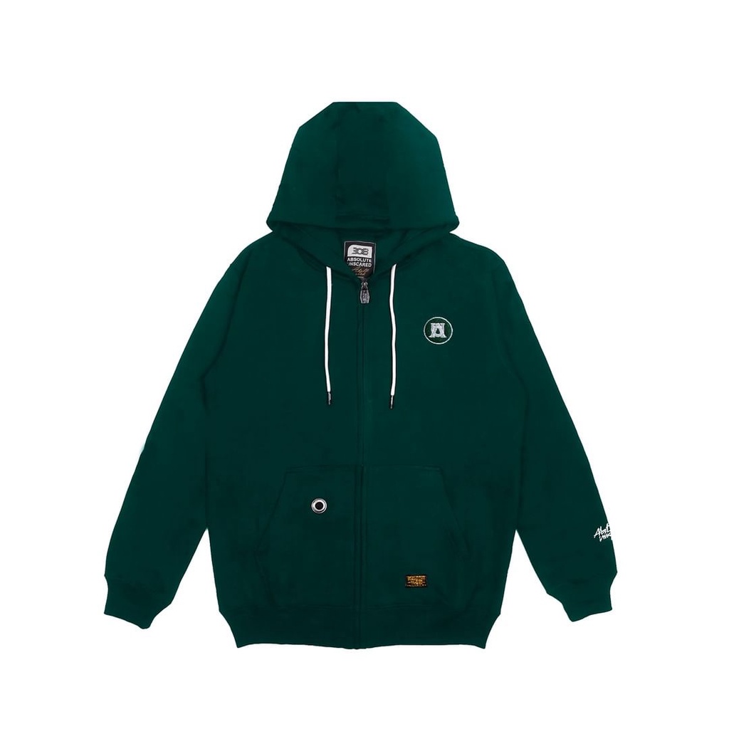 308 ABSLTUNSCRD - ZIP Hoodie AU LOGO CIRCLE - GREEN