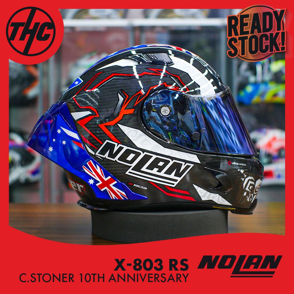 HELM FULL FACE NOLAN X-803 RS ULTRA CARBON C. STONER WORLD CHAMPION 10TH ANNIVERSARY