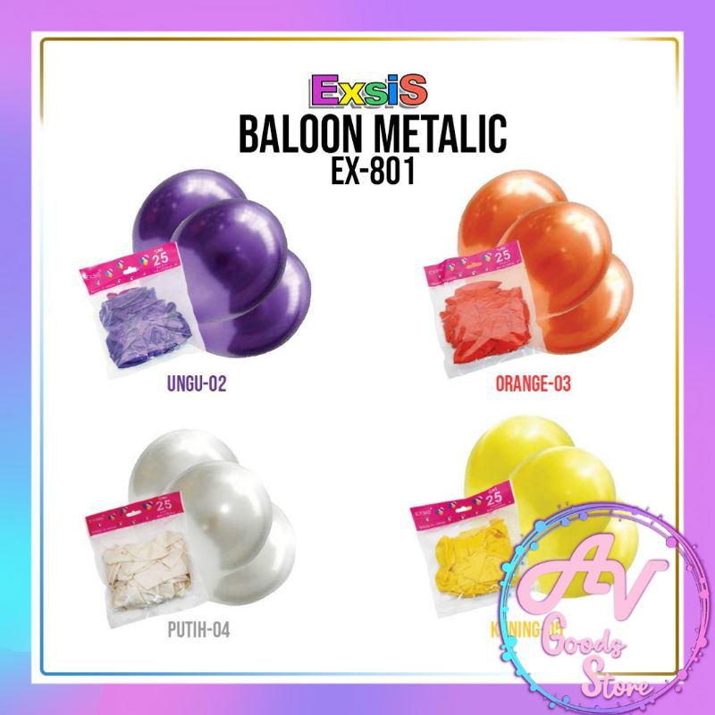balon / balon metalik / balon kilap / balon latex / balon ultah metalik