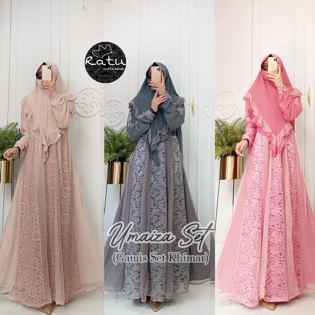 UMAIZA SET UMAIZA SET VOL 2 TILE MIX BROKAT LD 115 BY RATU  FREE KHIMAR
