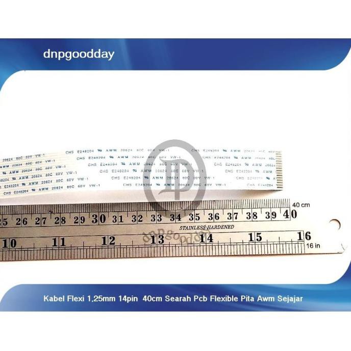 

Kabel Flexi 1,25Mm 14Pin 40Cm Searah Pcb Flexible Pita Awm Sejajar Dnpgood11 Kualitas Baik