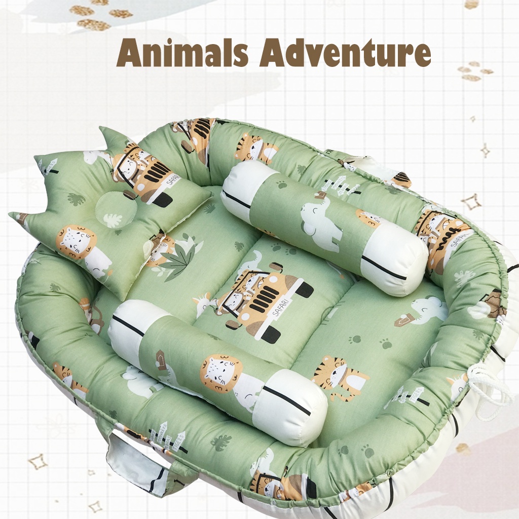 Jual KASUR BAYI BABY NEST MOTIF ANIMALS ADVENTURE Shopee Indonesia