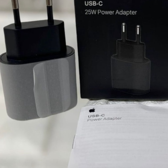 Charger Kepala Adaptor dan charger iPh 25W USB C QC 3.0 Fast Charging BLACK EDITION