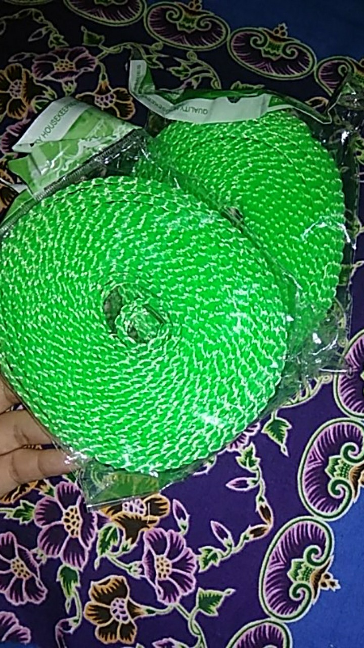 Tali Jemuran Tali Jemuran Portable Ada Lubang Gantungan Baju Praktis