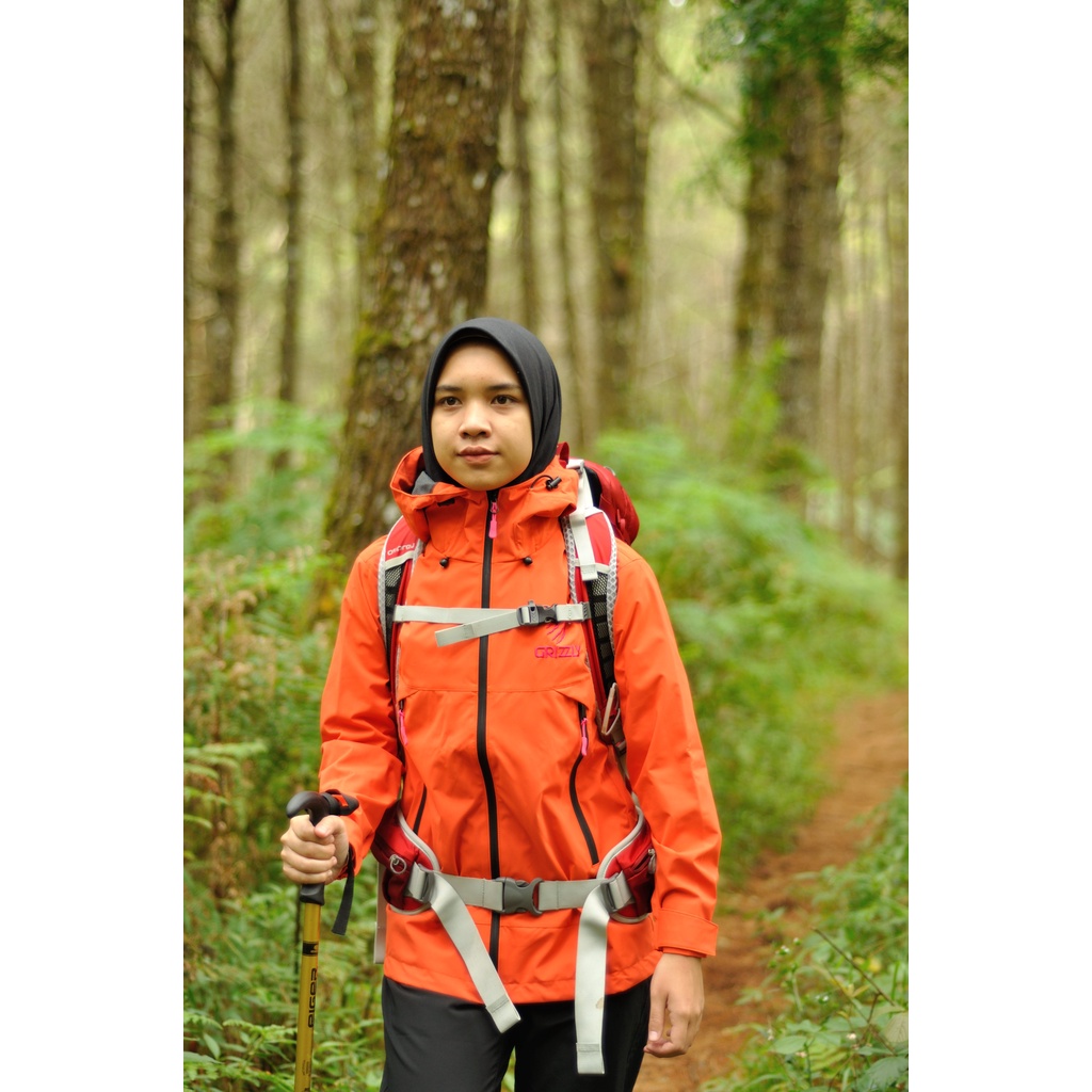 JAKET GUNUNG GRIZZLY OUTDOOR WOMEN SERIES "JAYAGIRI" ORANGE