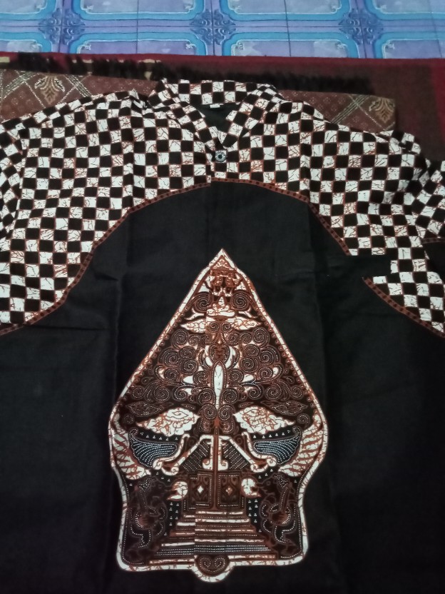Batik Solo Modern Setelan Sarung Dan Koko Gunungan Sogan