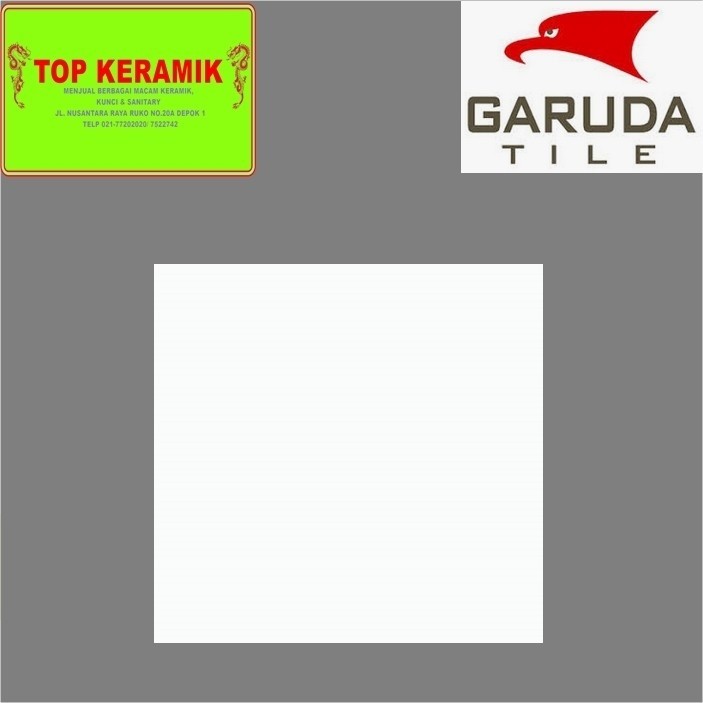 Granit Lantai Garuda 60x60 GS69P001W Pure White Kw 1