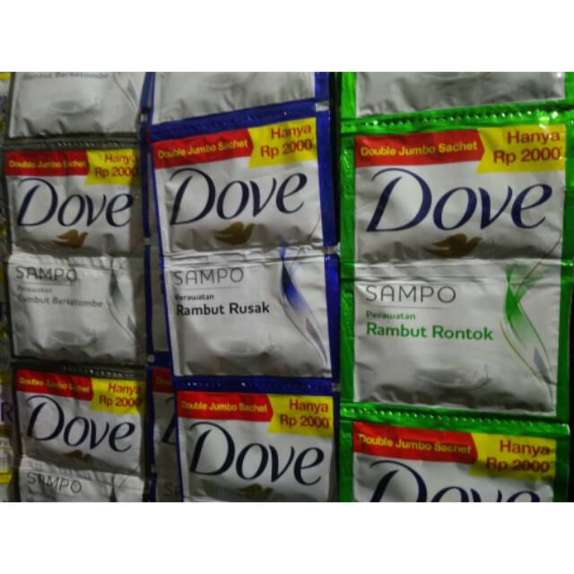 Shampo Dove Hijau Biru Abu Saset Shopee Indonesia