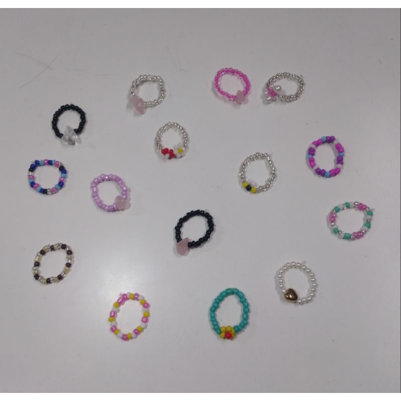 cincin manik polos/daisy/krista isi 1-5pcs