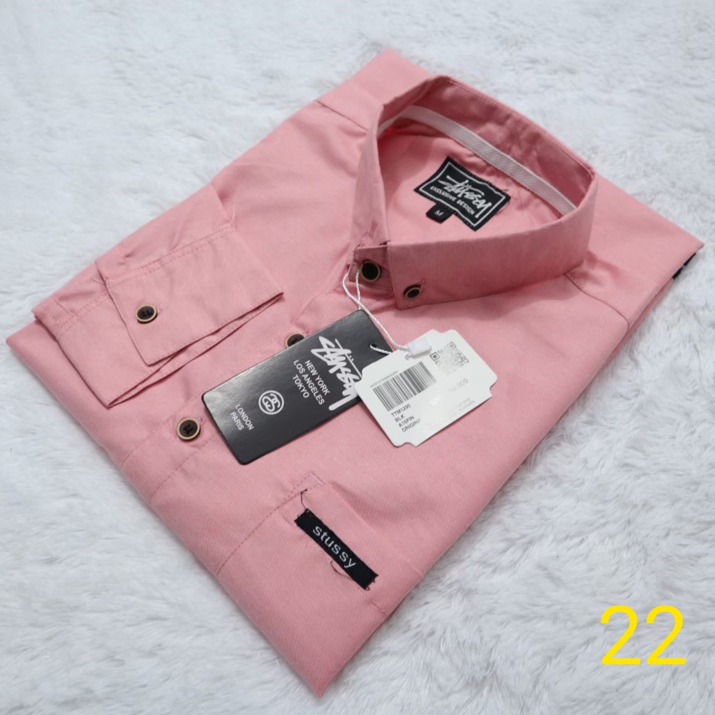 Kemeja Panjang Polos Casual pria | kemeja panjang kerja | kemeja Biru Tosca polos