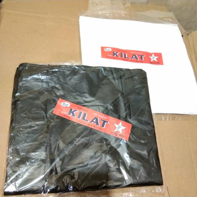 Kresek Sedang 28 atau 35 cap Kilat Hitam Putih tanggung besar 4kg 5kg 6kg 7kg 8kg 9kg 10kg