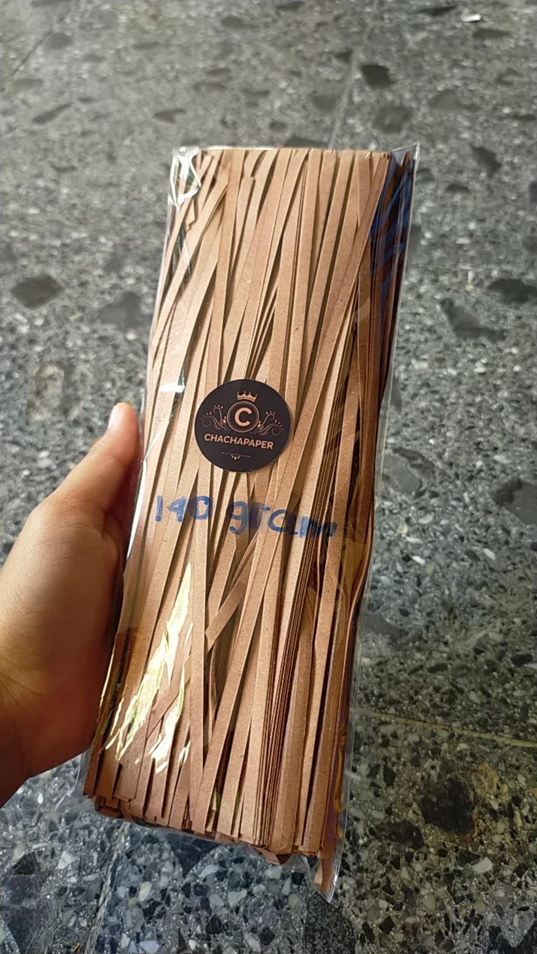 [ 20 Grams ]shredded Paper/ Kertas Cacah/ Gift Box Filler/ Isian Parcel (dark Brown)