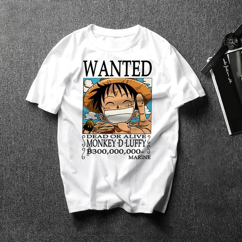 MYSTIQUE.ID-BAJU KAOS WANTED ONE PIE*CE T-SHIRT LUCU DAN AESTHETIC