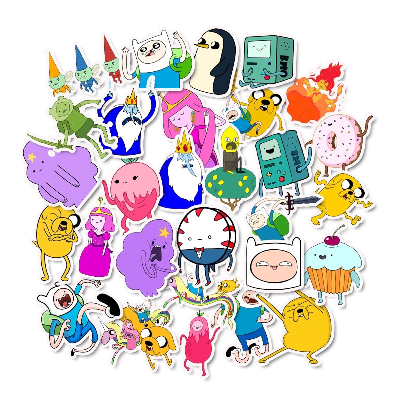 A set of 50 cartoon pattern multi-functional decorative stickers