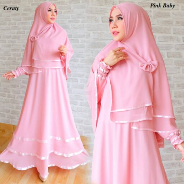 Set Gamis Ceruti Syari Gamis Ceruty Gamis Pesta Dress Gaun Pesta