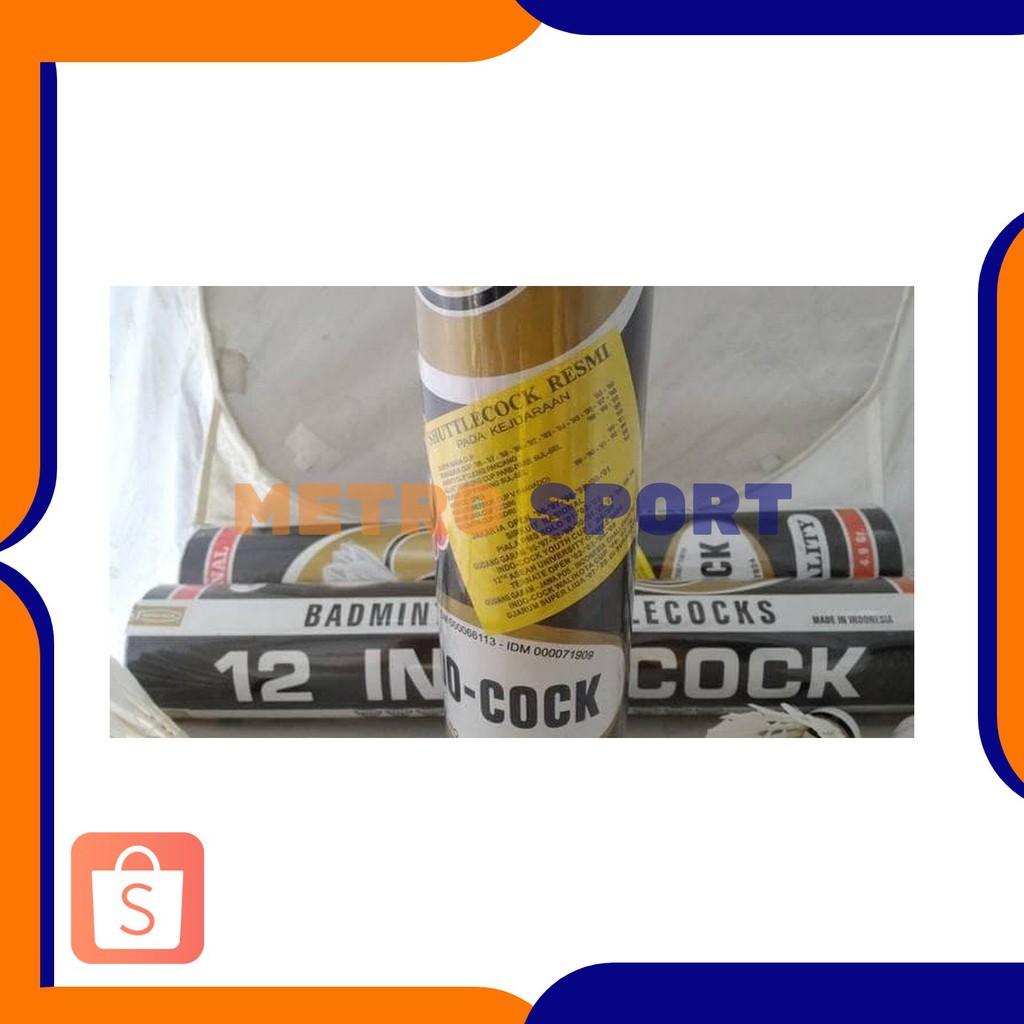 Shuttlecock Badminton - Indocock Hitam - Original