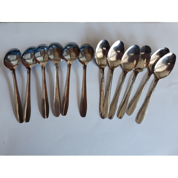 SENDOK GARPU MAKAN STAINLESS STEEL MURAH LUSINAN SET 12 ...