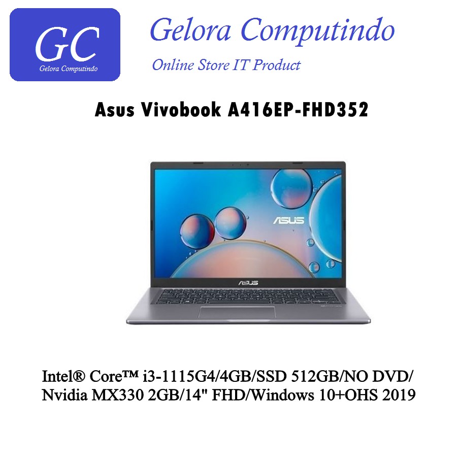 Notebook Asus Vivobook A416EP-FHD352 (i3/4GB/SSD 512G/MX330 2GB/14")