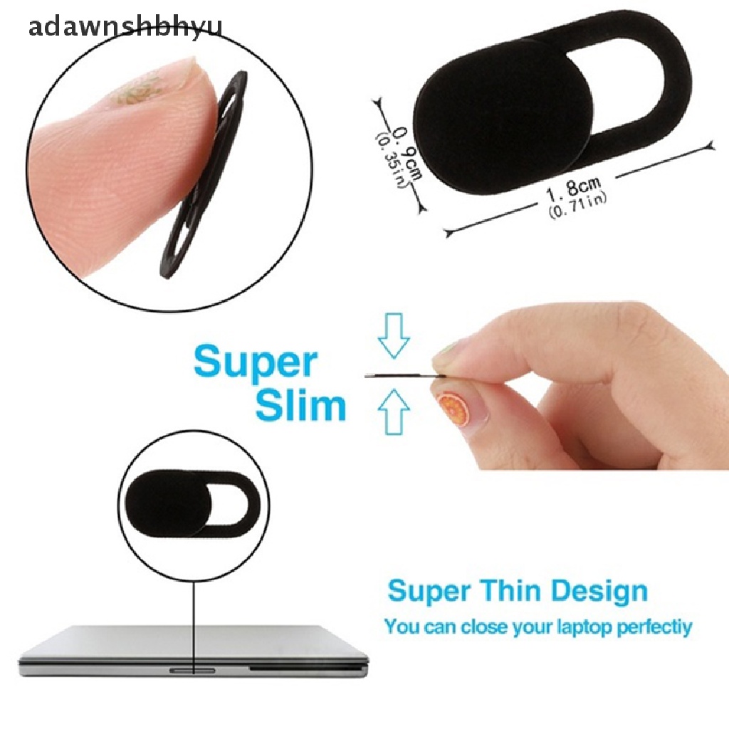 Adawnshbhyu Webcam Cover Ultra Tipis Perlindungan Privasi Rana Kamera Stiker Handphone Laptop