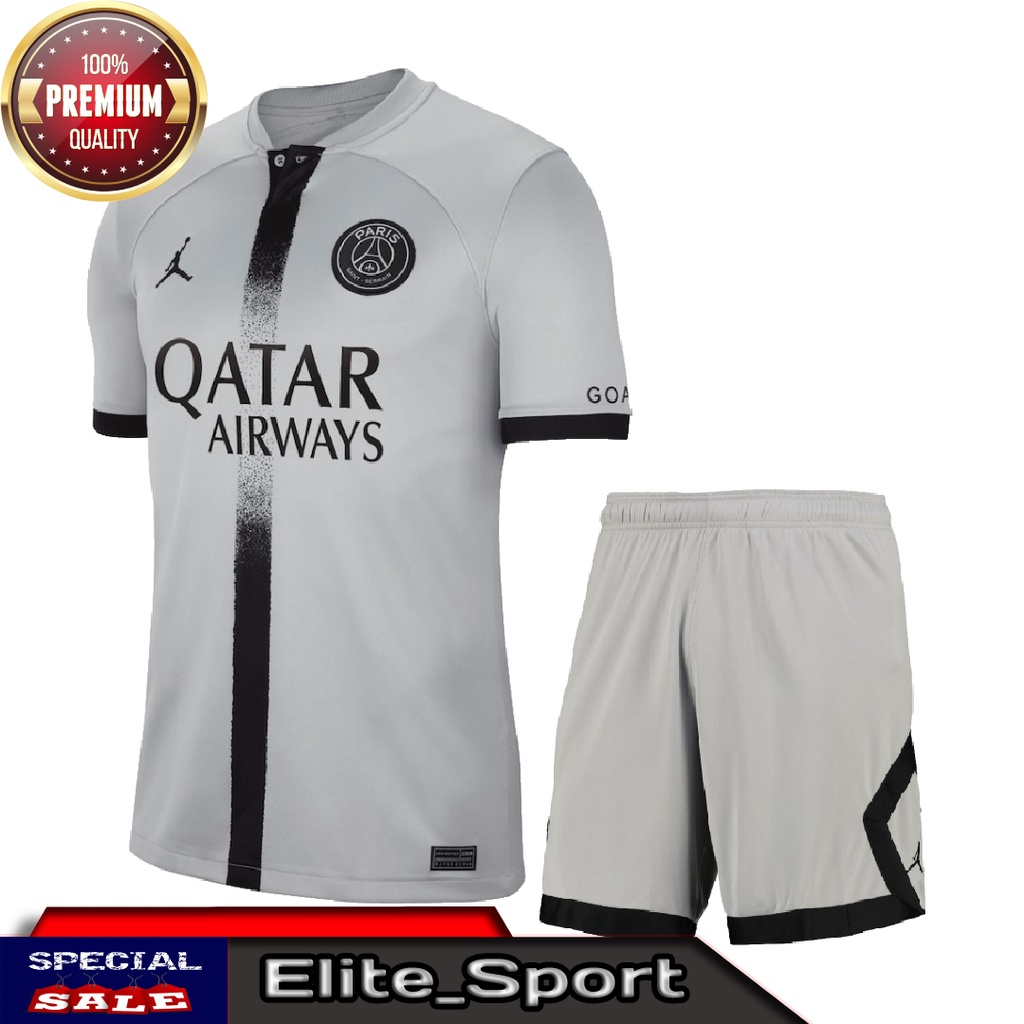 FULL SET JERSEY BOLA PSG AWAY 2022/2023 GRADE ORI KUALITAS PREMIUM | BAJU DAN CELANA BOLA PARIS SAIN