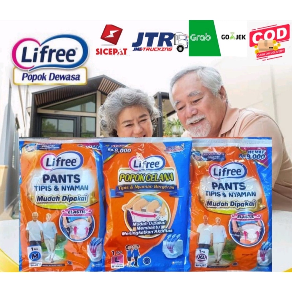 POPOK DEWASA LIFREE POPOK DEWASA CELANA SATUAN UKURAN M/L/XL MURAH HARGA SATUAN GROSIRAN 1 PCS LIFRE