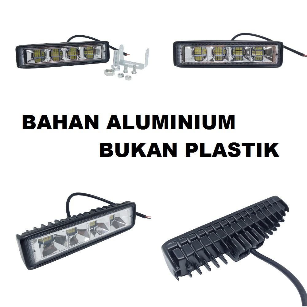 Lampu Tembak Sorot LED CWL 24 Mata 1 Baris 72 Watt Offroad 72Watt 72W Motor Mobil Kabut 72 W W24A