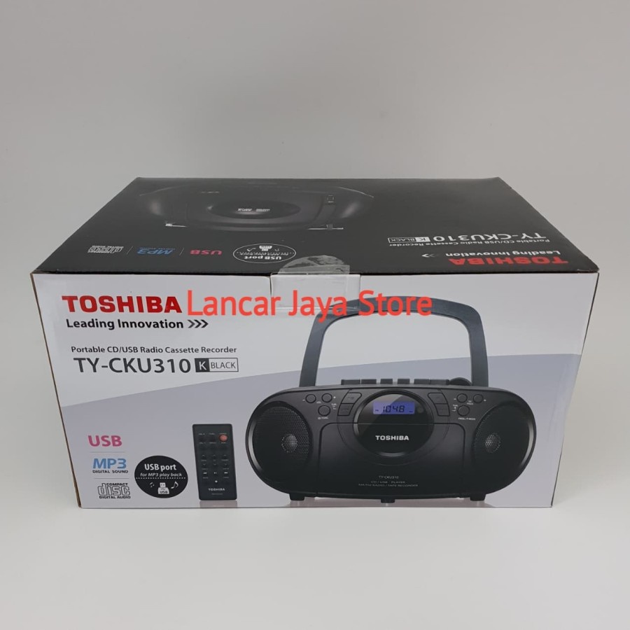 Mini Compo CD Player/Tape Kaset Toshiba TY-CKU310K Black Original