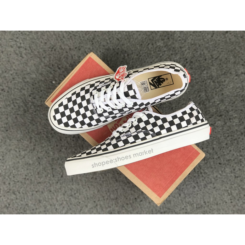 VANS AUTHENTIC CHECKERBOARD BLACK WHITE