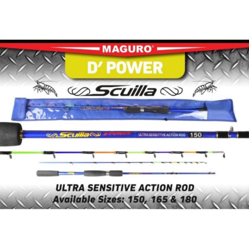 Joran Udang New Maguro Scuilla D-power 150cm / 165cm / 180cm