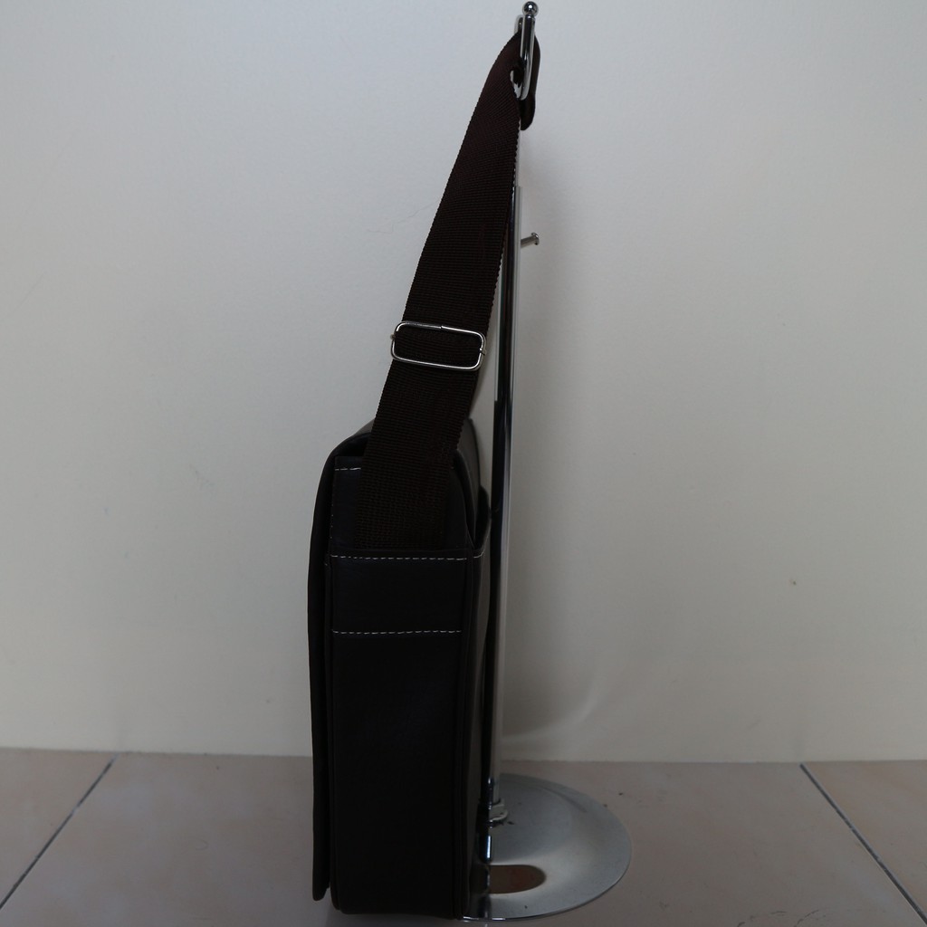Tas selempang slempang slingbag kulit besar coklat elegan bagus murah sling bag pria cowok laki-laki