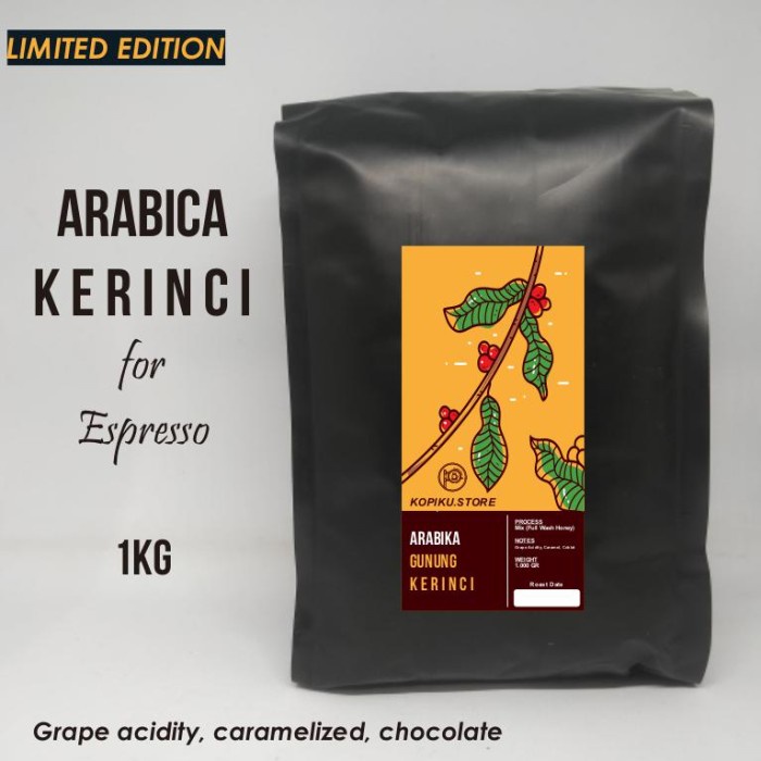 

DISKON - (BISA COD) kopi arabika KERINCI full arabica espresso beans 1KG - Biji Kopi