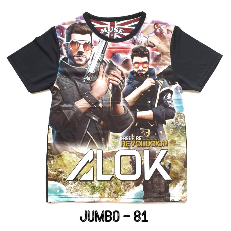 FURO Jumbo Kaos Anak Laki size 16 18 20 Superhero Free Fire