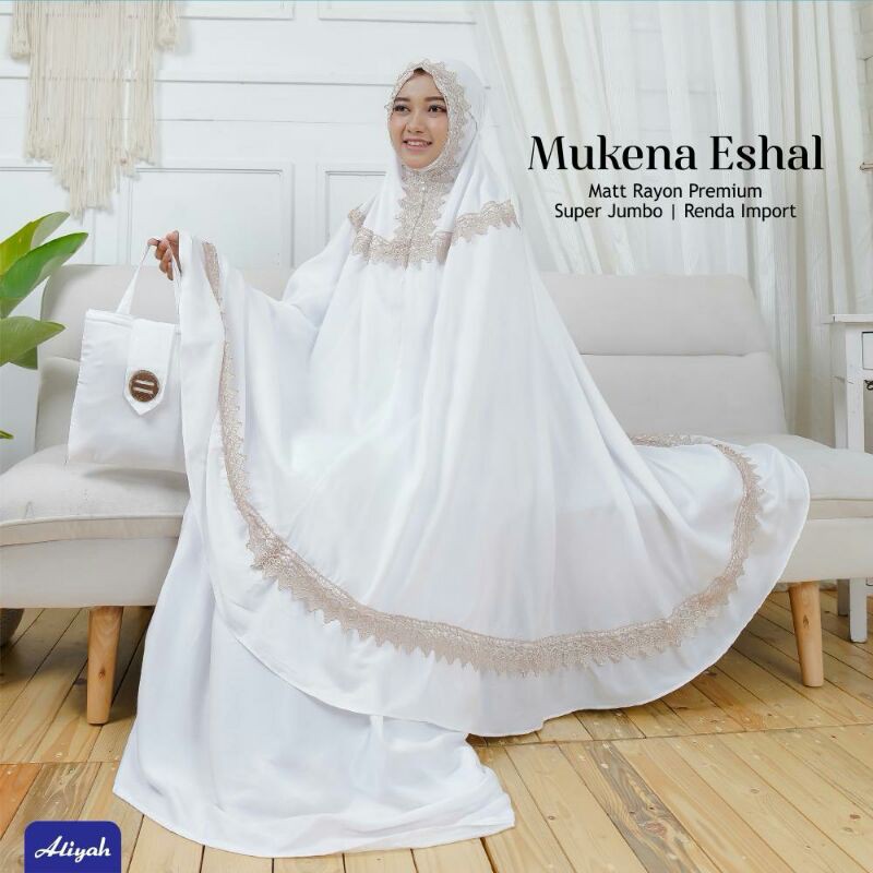 Mukena Dewasa Putih Renda Mocca Mukena Haji Umroh Super Jumbo Mukena Rayon Premium Model Terbaru