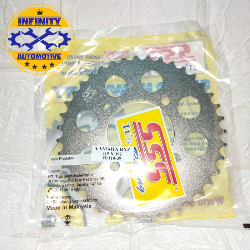 GEAR GIR SSS ORI 100% BELAKANG RXZ 415 X 38T 39T 40T 41T 42T 43T  JUPITER Z VEGA R  FIZR CRYPTON  JUPITER MX RXKING-1