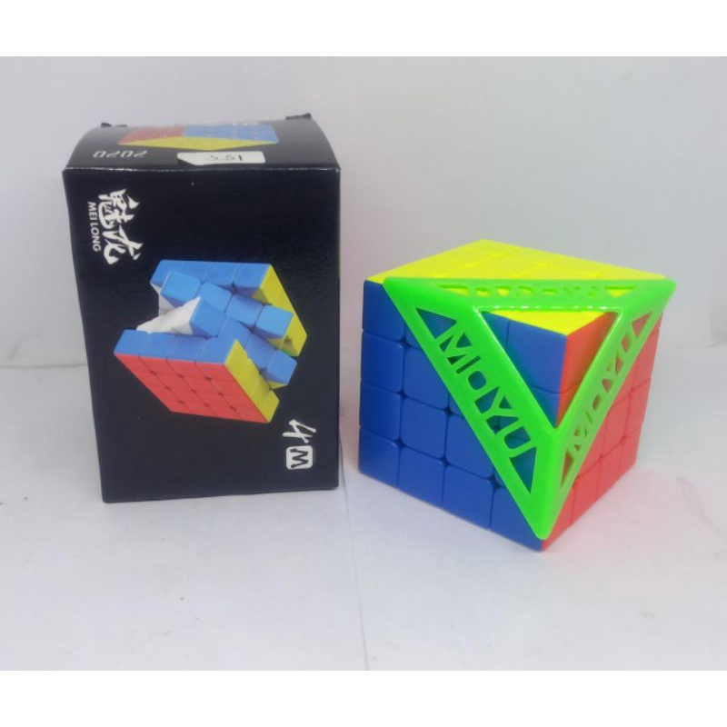 Rubik cube original 4x4x4 stikerless meilong magnetic