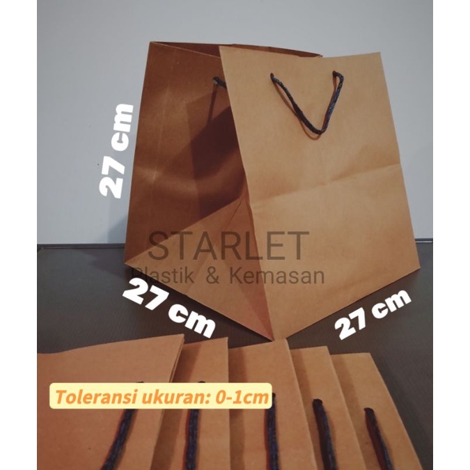 

(27x27x27) PAPERBAG / TAS KERTAS WARNA TALI RANDOM