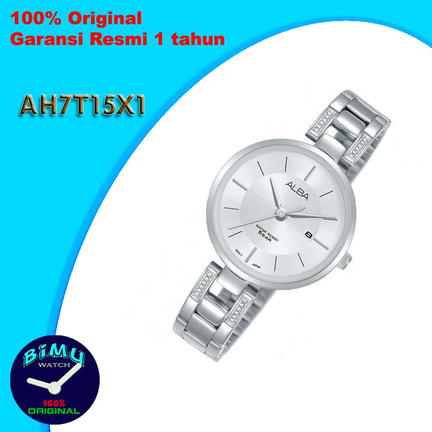Alba Ladies AH7T15X1 White Silver Dial / Jam Tangan Wanita AH7T15