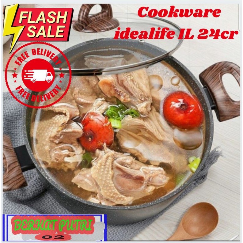 Casserole Cookware  Panci Casserole 24cm idealife IL-24CR