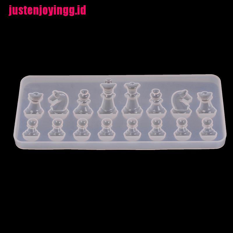 Cetakan resin Epoksi Tanah Liat Bentuk Catur Internasional Bahan Silikon
